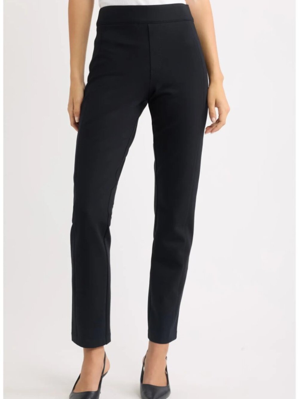 SPANX Supersmooth PerfectFit Ponte Slim Straight Pant, Black, XL Petite